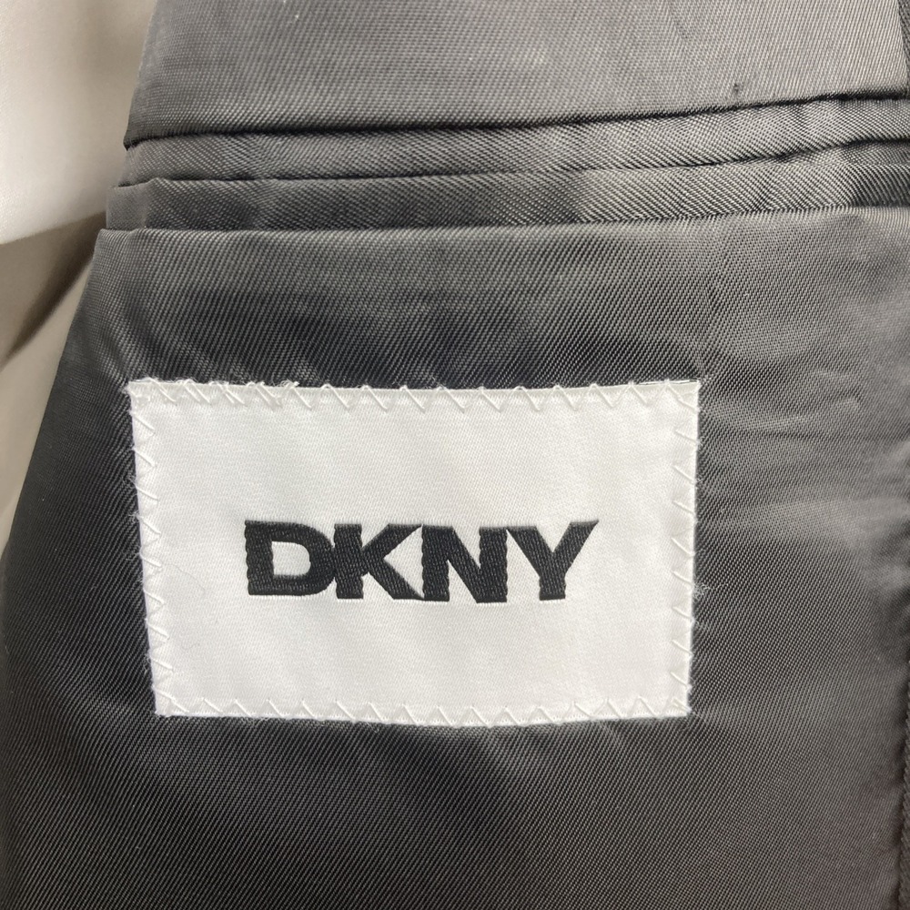 DKNY Mens Modern fit 2-pc Suit 40L 33W 32L Black Solid Stretch - Picture 6 of 12